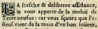 An illustration from Les oevvres de Brvscambille : contenant ses fantasies, imaginations, paradoxes, & autres discours comiques : le tout nouuellement tiré de l'escarcelle de ses imaginations (1634)