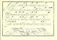 An illustration from Les oevvres : ou, lon comprendra facilement la maniere de bien et proprement escrire toutr' sortr' de lettre italienne selon l'vsag' de ce siecle .. (1608)