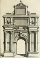 An illustration from Le soleil au signe du Lyon : d'ou quelques paralleles sont tirez avec le tres-chrestien, tres-iuste, & tres-victorieux monarque Louys XIII. roy de France & de Nauarre, en son entree triomphante dans sa ville de Lyon : ensemble un sommaire recit de tout ce qui s'est passé de remarquable en ladite entree de sa majesté, & de la plus illustre princesse de la terre, Anne d'Austriche, royne de France & de Nauarre, dans ladite ville de Lyon le 11. Decembre 1622 (1623)