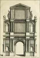 An illustration from Le soleil au signe du Lyon : d'ou quelques paralleles sont tirez avec le tres-chrestien, tres-iuste, & tres-victorieux monarque Louys XIII. roy de France & de Nauarre, en son entree triomphante dans sa ville de Lyon : ensemble un sommaire recit de tout ce qui s'est passé de remarquable en ladite entree de sa majesté, & de la plus illustre princesse de la terre, Anne d'Austriche, royne de France & de Nauarre, dans ladite ville de Lyon le 11. Decembre 1622 (1623)