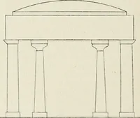 An illustration from Les origines de l'édifice hypostyle en Grèce, en Orient et chez les romains (1913)