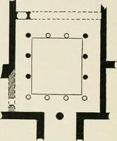 An illustration from Les origines de l'édifice hypostyle en Grèce, en Orient et chez les romains (1913)