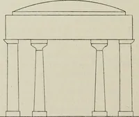 An illustration from Les origines de l'édifice hypostyle en Grèce, en Orient et chez les romains (1913)