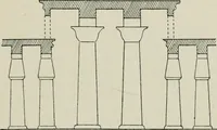 An illustration from Les origines de l'édifice hypostyle en Grèce, en Orient et chez les romains (1913)