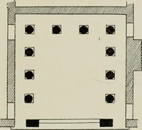 An illustration from Les origines de l'édifice hypostyle en Grèce, en Orient et chez les romains (1913)