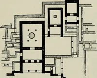 An illustration from Les origines de l'édifice hypostyle en Grèce, en Orient et chez les romains (1913)