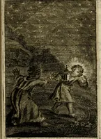 An illustration from Les pieux sentimens d'une ame chrestienne : exposez sous des emblesmes familiers, tirez de l'Ecriture Sainte : divisez en trois parties : la premiere traite des larmes & soûpirs de la penitence, la seconde, des desirs de l'ame juste, la troisième, des soûpirs d'une ame convertie en Dieu : traduction nouvelle, avec des figures (1692)