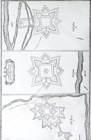 Picture 43 of 45 from Les practiques du sieur Fabre, sur lordre et reigle de fortifier, garder, attaquer, et defendre les places : auec vn facile moyen pour leuer touttes sortes de plans, tant des places et des bastimens, que de la campaigne pour les cartes (1629), leaf 212