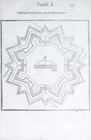 Picture 18 of 45 from Les practiques du sieur Fabre, sur lordre et reigle de fortifier, garder, attaquer, et defendre les places : auec vn facile moyen pour leuer touttes sortes de plans, tant des places et des bastimens, que de la campaigne pour les cartes (1629), leaf 61