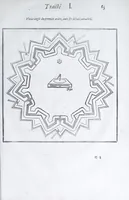 Picture 23 of 45 from Les practiques du sieur Fabre, sur lordre et reigle de fortifier, garder, attaquer, et defendre les places : auec vn facile moyen pour leuer touttes sortes de plans, tant des places et des bastimens, que de la campaigne pour les cartes (1629), leaf 67