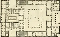 Picture 83 of 285 from Les quatre liures de l'architecture d'André Palladio : mis en françois : dans lesquels, après vn petit traitté des cinq ordres, auec quelques-vnes des plus necessaires obseruations pour bien bastir, il parle de la construction des maisons particulieres, des grands chemins, des ponts, des places publiques, des xystes, des basiliques, & des temples (1650), leaf 100