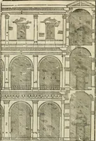 Picture 89 of 285 from Les quatre liures de l'architecture d'André Palladio : mis en françois : dans lesquels, après vn petit traitté des cinq ordres, auec quelques-vnes des plus necessaires obseruations pour bien bastir, il parle de la construction des maisons particulieres, des grands chemins, des ponts, des places publiques, des xystes, des basiliques, & des temples (1650), leaf 107