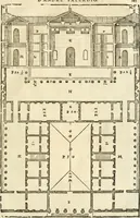 Picture 91 of 285 from Les quatre liures de l'architecture d'André Palladio : mis en françois : dans lesquels, après vn petit traitté des cinq ordres, auec quelques-vnes des plus necessaires obseruations pour bien bastir, il parle de la construction des maisons particulieres, des grands chemins, des ponts, des places publiques, des xystes, des basiliques, & des temples (1650), leaf 110