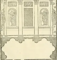 An illustration from Les quatre liures de l'architecture d'André Palladio : mis en françois : dans lesquels, après vn petit traitté des cinq ordres, auec quelques-vnes des plus necessaires obseruations pour bien bastir, il parle de la construction des maisons particulieres, des grands chemins, des ponts, des places publiques, des xystes, des basiliques, & des temples (1650)
