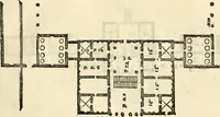 Picture 109 of 285 from Les quatre liures de l'architecture d'André Palladio : mis en françois : dans lesquels, après vn petit traitté des cinq ordres, auec quelques-vnes des plus necessaires obseruations pour bien bastir, il parle de la construction des maisons particulieres, des grands chemins, des ponts, des places publiques, des xystes, des basiliques, & des temples (1650), leaf 130