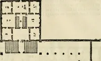 An illustration from Les quatre liures de l'architecture d'André Palladio : mis en françois : dans lesquels, après vn petit traitté des cinq ordres, auec quelques-vnes des plus necessaires obseruations pour bien bastir, il parle de la construction des maisons particulieres, des grands chemins, des ponts, des places publiques, des xystes, des basiliques, & des temples (1650)