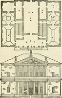 Picture 128 of 285 from Les quatre liures de l'architecture d'André Palladio : mis en françois : dans lesquels, après vn petit traitté des cinq ordres, auec quelques-vnes des plus necessaires obseruations pour bien bastir, il parle de la construction des maisons particulieres, des grands chemins, des ponts, des places publiques, des xystes, des basiliques, & des temples (1650), leaf 144