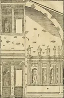 Picture 166 of 285 from Les quatre liures de l'architecture d'André Palladio : mis en françois : dans lesquels, après vn petit traitté des cinq ordres, auec quelques-vnes des plus necessaires obseruations pour bien bastir, il parle de la construction des maisons particulieres, des grands chemins, des ponts, des places publiques, des xystes, des basiliques, & des temples (1650), leaf 193