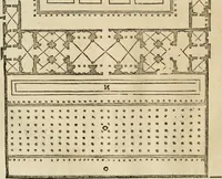 Picture 170 of 285 from Les quatre liures de l'architecture d'André Palladio : mis en françois : dans lesquels, après vn petit traitté des cinq ordres, auec quelques-vnes des plus necessaires obseruations pour bien bastir, il parle de la construction des maisons particulieres, des grands chemins, des ponts, des places publiques, des xystes, des basiliques, & des temples (1650), leaf 199
