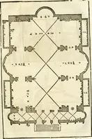 An illustration from Les quatre liures de l'architecture d'André Palladio : mis en françois : dans lesquels, après vn petit traitté des cinq ordres, auec quelques-vnes des plus necessaires obseruations pour bien bastir, il parle de la construction des maisons particulieres, des grands chemins, des ponts, des places publiques, des xystes, des basiliques, & des temples (1650)