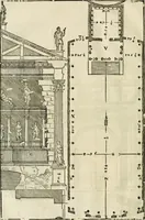Picture 186 of 285 from Les quatre liures de l'architecture d'André Palladio : mis en françois : dans lesquels, après vn petit traitté des cinq ordres, auec quelques-vnes des plus necessaires obseruations pour bien bastir, il parle de la construction des maisons particulieres, des grands chemins, des ponts, des places publiques, des xystes, des basiliques, & des temples (1650), leaf 223