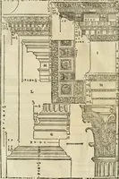 An illustration from Les quatre liures de l'architecture d'André Palladio : mis en françois : dans lesquels, après vn petit traitté des cinq ordres, auec quelques-vnes des plus necessaires obseruations pour bien bastir, il parle de la construction des maisons particulieres, des grands chemins, des ponts, des places publiques, des xystes, des basiliques, & des temples (1650)