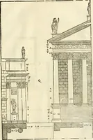 An illustration from Les quatre liures de l'architecture d'André Palladio : mis en françois : dans lesquels, après vn petit traitté des cinq ordres, auec quelques-vnes des plus necessaires obseruations pour bien bastir, il parle de la construction des maisons particulieres, des grands chemins, des ponts, des places publiques, des xystes, des basiliques, & des temples (1650)