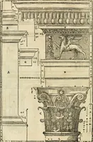 Picture 196 of 285 from Les quatre liures de l'architecture d'André Palladio : mis en françois : dans lesquels, après vn petit traitté des cinq ordres, auec quelques-vnes des plus necessaires obseruations pour bien bastir, il parle de la construction des maisons particulieres, des grands chemins, des ponts, des places publiques, des xystes, des basiliques, & des temples (1650), leaf 233
