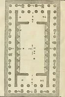 Picture 214 of 285 from Les quatre liures de l'architecture d'André Palladio : mis en françois : dans lesquels, après vn petit traitté des cinq ordres, auec quelques-vnes des plus necessaires obseruations pour bien bastir, il parle de la construction des maisons particulieres, des grands chemins, des ponts, des places publiques, des xystes, des basiliques, & des temples (1650), leaf 255
