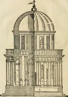 Picture 224 of 285 from Les quatre liures de l'architecture d'André Palladio : mis en françois : dans lesquels, après vn petit traitté des cinq ordres, auec quelques-vnes des plus necessaires obseruations pour bien bastir, il parle de la construction des maisons particulieres, des grands chemins, des ponts, des places publiques, des xystes, des basiliques, & des temples (1650), leaf 265