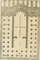 Picture 228 of 285 from Les quatre liures de l'architecture d'André Palladio : mis en françois : dans lesquels, après vn petit traitté des cinq ordres, auec quelques-vnes des plus necessaires obseruations pour bien bastir, il parle de la construction des maisons particulieres, des grands chemins, des ponts, des places publiques, des xystes, des basiliques, & des temples (1650), leaf 271