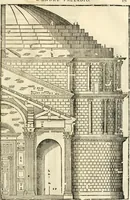 Picture 232 of 285 from Les quatre liures de l'architecture d'André Palladio : mis en françois : dans lesquels, après vn petit traitté des cinq ordres, auec quelques-vnes des plus necessaires obseruations pour bien bastir, il parle de la construction des maisons particulieres, des grands chemins, des ponts, des places publiques, des xystes, des basiliques, & des temples (1650), leaf 278