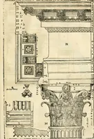 Picture 239 of 285 from Les quatre liures de l'architecture d'André Palladio : mis en françois : dans lesquels, après vn petit traitté des cinq ordres, auec quelques-vnes des plus necessaires obseruations pour bien bastir, il parle de la construction des maisons particulieres, des grands chemins, des ponts, des places publiques, des xystes, des basiliques, & des temples (1650), leaf 284