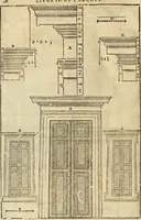 Picture 248 of 285 from Les quatre liures de l'architecture d'André Palladio : mis en françois : dans lesquels, après vn petit traitté des cinq ordres, auec quelques-vnes des plus necessaires obseruations pour bien bastir, il parle de la construction des maisons particulieres, des grands chemins, des ponts, des places publiques, des xystes, des basiliques, & des temples (1650), leaf 295