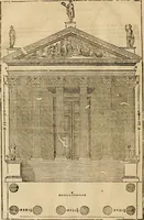 Picture 249 of 285 from Les quatre liures de l'architecture d'André Palladio : mis en françois : dans lesquels, après vn petit traitté des cinq ordres, auec quelques-vnes des plus necessaires obseruations pour bien bastir, il parle de la construction des maisons particulieres, des grands chemins, des ponts, des places publiques, des xystes, des basiliques, & des temples (1650), leaf 297