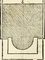 An illustration from Les quatre liures de l'architecture d'André Palladio : mis en françois : dans lesquels, après vn petit traitté des cinq ordres, auec quelques-vnes des plus necessaires obseruations pour bien bastir, il parle de la construction des maisons particulieres, des grands chemins, des ponts, des places publiques, des xystes, des basiliques, & des temples (1650)