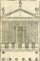 Picture 256 of 285 from Les quatre liures de l'architecture d'André Palladio : mis en françois : dans lesquels, après vn petit traitté des cinq ordres, auec quelques-vnes des plus necessaires obseruations pour bien bastir, il parle de la construction des maisons particulieres, des grands chemins, des ponts, des places publiques, des xystes, des basiliques, & des temples (1650), leaf 306