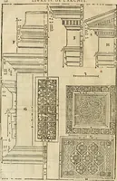 Picture 270 of 285 from Les quatre liures de l'architecture d'André Palladio : mis en françois : dans lesquels, après vn petit traitté des cinq ordres, auec quelques-vnes des plus necessaires obseruations pour bien bastir, il parle de la construction des maisons particulieres, des grands chemins, des ponts, des places publiques, des xystes, des basiliques, & des temples (1650), leaf 323