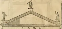 Picture 273 of 285 from Les quatre liures de l'architecture d'André Palladio : mis en françois : dans lesquels, après vn petit traitté des cinq ordres, auec quelques-vnes des plus necessaires obseruations pour bien bastir, il parle de la construction des maisons particulieres, des grands chemins, des ponts, des places publiques, des xystes, des basiliques, & des temples (1650), leaf 327