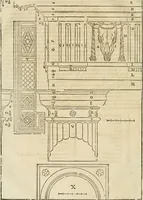 An illustration from Les quatre liures de l'architecture d'André Palladio : mis en françois : dans lesquels, après vn petit traitté des cinq ordres, auec quelques-vnes des plus necessaires obseruations pour bien bastir, il parle de la construction des maisons particulieres, des grands chemins, des ponts, des places publiques, des xystes, des basiliques, & des temples (1650)