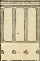Picture 35 of 285 from Les quatre liures de l'architecture d'André Palladio : mis en françois : dans lesquels, après vn petit traitté des cinq ordres, auec quelques-vnes des plus necessaires obseruations pour bien bastir, il parle de la construction des maisons particulieres, des grands chemins, des ponts, des places publiques, des xystes, des basiliques, & des temples (1650), leaf 35