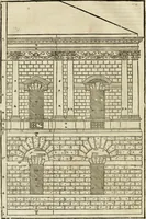 An illustration from Les quatre liures de l'architecture d'André Palladio : mis en françois : dans lesquels, après vn petit traitté des cinq ordres, auec quelques-vnes des plus necessaires obseruations pour bien bastir, il parle de la construction des maisons particulieres, des grands chemins, des ponts, des places publiques, des xystes, des basiliques, & des temples (1650)