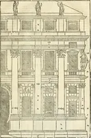 Picture 77 of 285 from Les quatre liures de l'architecture d'André Palladio : mis en françois : dans lesquels, après vn petit traitté des cinq ordres, auec quelques-vnes des plus necessaires obseruations pour bien bastir, il parle de la construction des maisons particulieres, des grands chemins, des ponts, des places publiques, des xystes, des basiliques, & des temples (1650), leaf 92