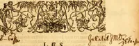 An illustration from Les reports du treserudite Edmund Anderson : chivalier, nadgairs, seigniour chief justice del Common-bank. Des mults principals cases argues & adjuges en le temps del jadis roign Elizabeth cibien en le Common-bank come devant touts les juges de cest roialme [1534-1604] (1664)