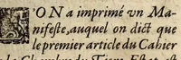 An illustration from Les Resolvtions Et Arrestez De La Chambre Dv Tiers Estat : touchant le premier Article de leur Cahier, presenté au Roy. (1615)