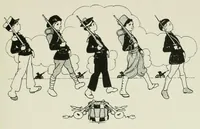 An illustration from Les rondes des enfants sages : à chanter, à mimer et à jouer (1922)