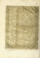 An illustration from Les secondes oeuures et subtiles inuentions de lingerie du seigneur Federic de Vinçiolo Venitien : nouuellement augmenté de plusieurs carrez de point de rebort, ou sont representees plusieurs figures de reseau, nombres de carrez & bordures tous differents, le tout de poinct conté, auec autres sortes de carrez de nouuelle inuention non encores vues (1603)