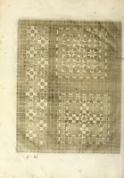 An illustration from Les secondes oeuures et subtiles inuentions de lingerie du seigneur Federic de Vinçiolo Venitien : nouuellement augmenté de plusieurs carrez de point de rebort, ou sont representees plusieurs figures de reseau, nombres de carrez & bordures tous differents, le tout de poinct conté, auec autres sortes de carrez de nouuelle inuention non encores vues (1603)