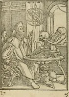 An illustration from Les simulachres & historiees faces de la mort, avtant elegammet pourtraictes, que artificiellement imaginées (1547)