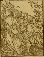 An illustration from Les simulachres & historiees faces de la mort, autant elegamme[n]t pourtraictes, que artificiellement imaginées (1538)